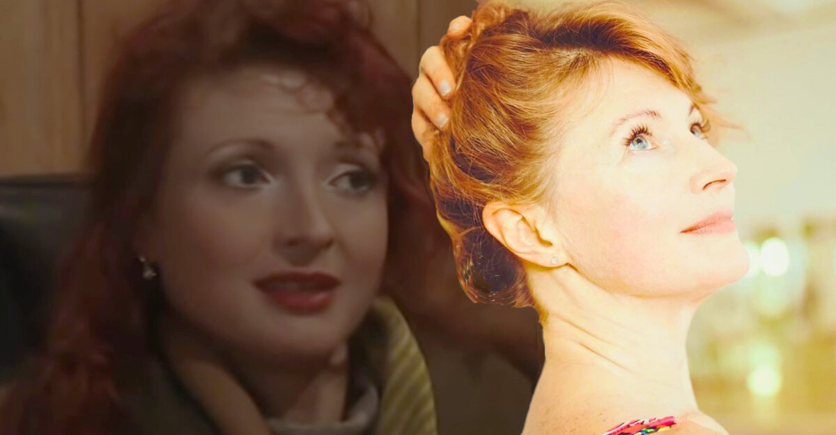 Костюхина (кадр из сериала "Зона") / актриса Наталья Юрченкова-Долгих (фото из Инстаграма актрисы, 2022). Коллаж и обработка - мои