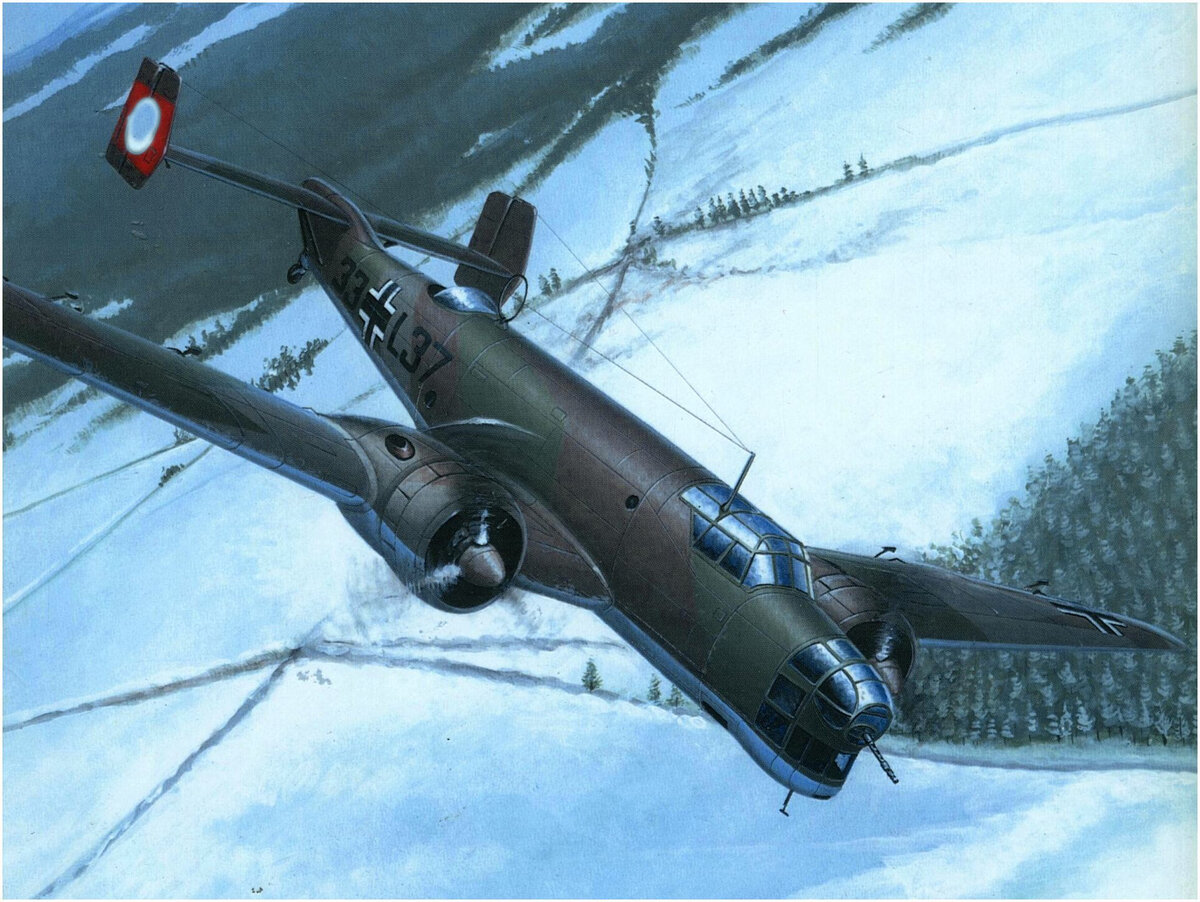 Рисунок самолета  Junkers Ju. 86 (для заставки). Источник фото: https://www.goodfon.ru/