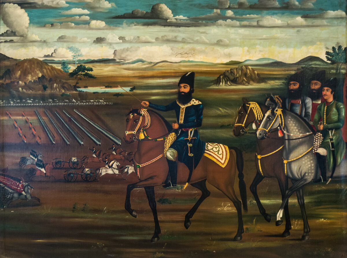 Saint Petersburg, Russia Hermitage, Persian art Review of the Army by Abbas Mirza Iran 1816 Artist: Allaverdi Afshar
