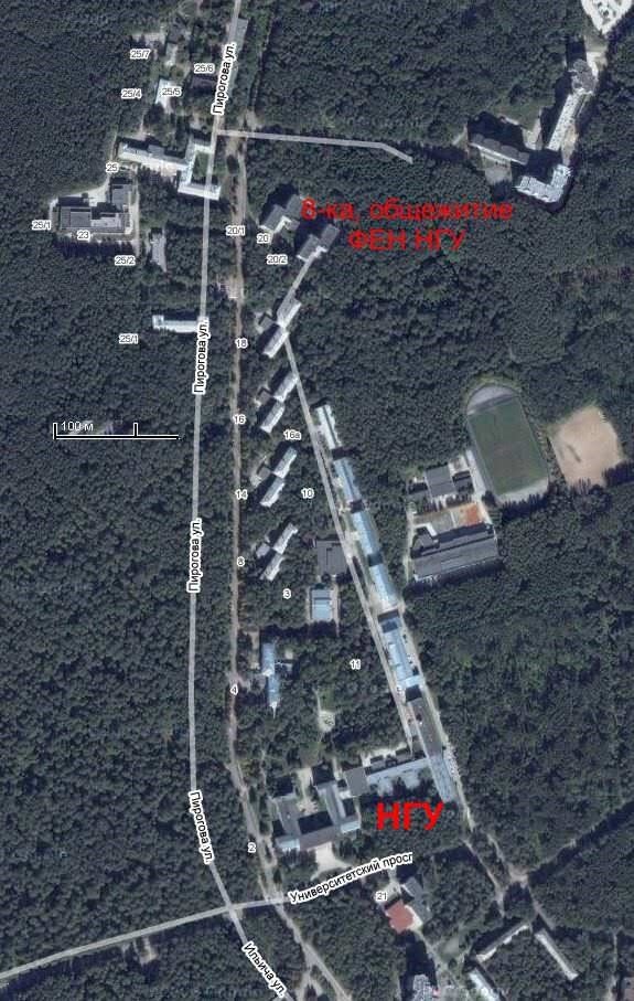 Карта студгородка