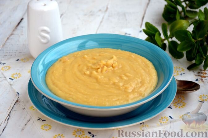 горох сушёный, сливки, масло сливочное, сахар, соль, сода