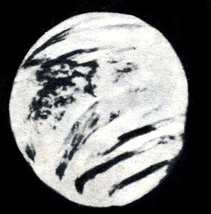 
Рис. 51. Фотография Венеры, окутанной облаками, полученная космической станцией