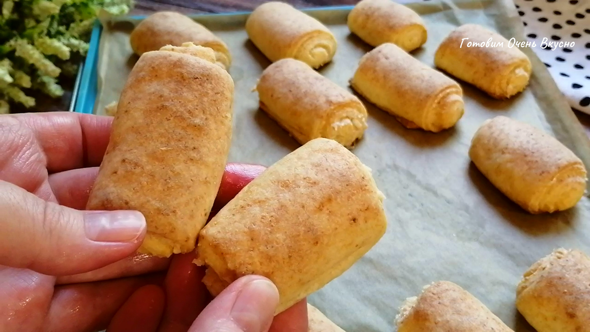 Печенье рулетики с начинкой