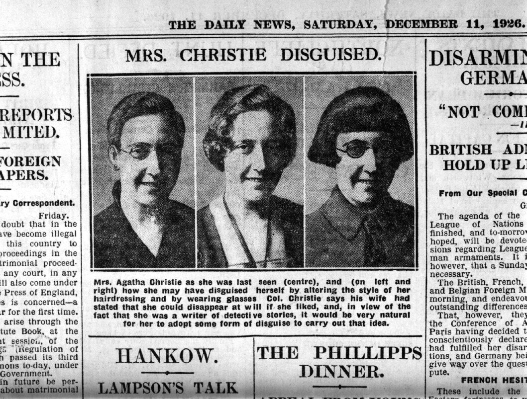 Выпуск газеты The Daily News 1926 года, в котором рассказывается о новых подробностях исчезновения писательницы