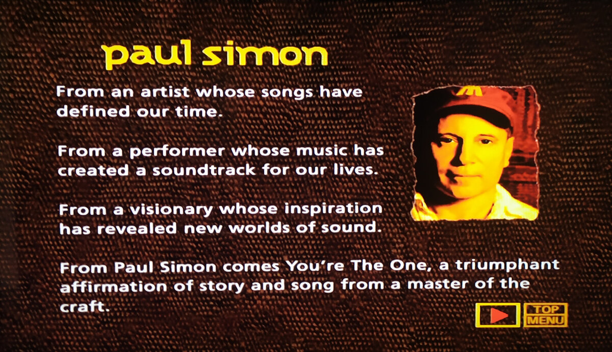 Paul Simon "You’re The One" DVD-Audio 5.1 - Bio