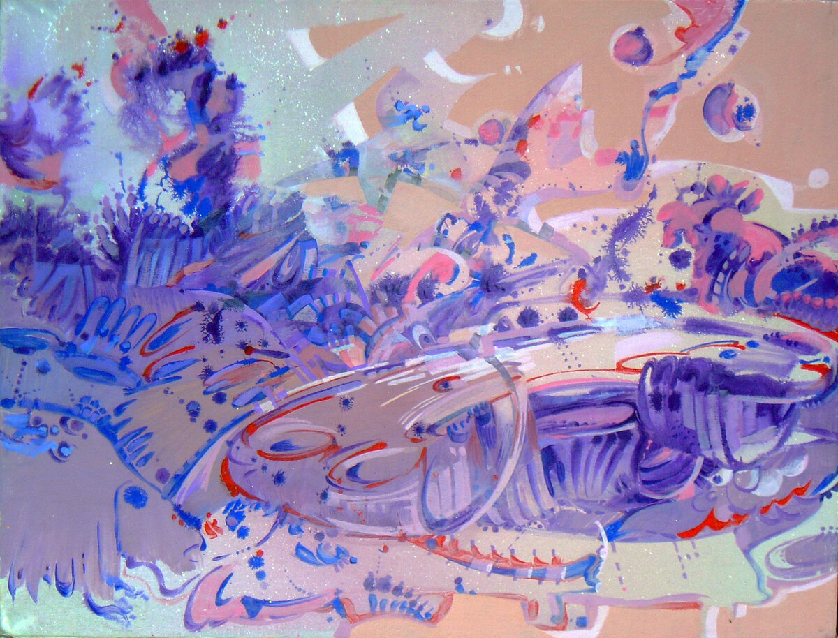 Сергей Галета. ПРАЗДНИК ПОСВЯЩЕНИЯ. картон. холст. акрил. 65х85 см 2010 г.