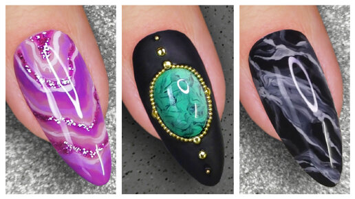 Мраморный маникюр, осваиваем стильный nail art у себя дома.