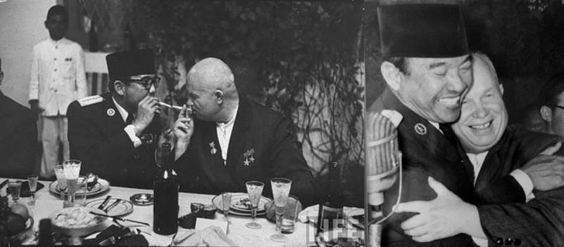 Н. С. Хрущёв и первый президент Индонезии Ахмед Сукарно.