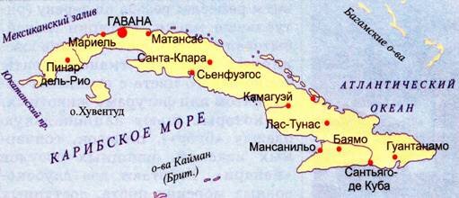 Расположение порта и ОЗР «Мариэль»