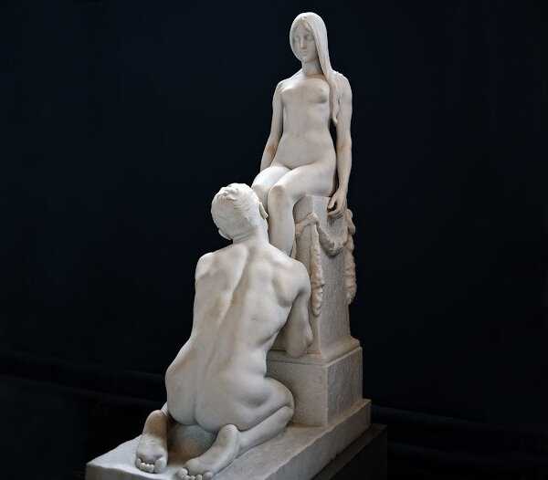 Стефан Синдинг, скульптура, Обожание, 1910г.