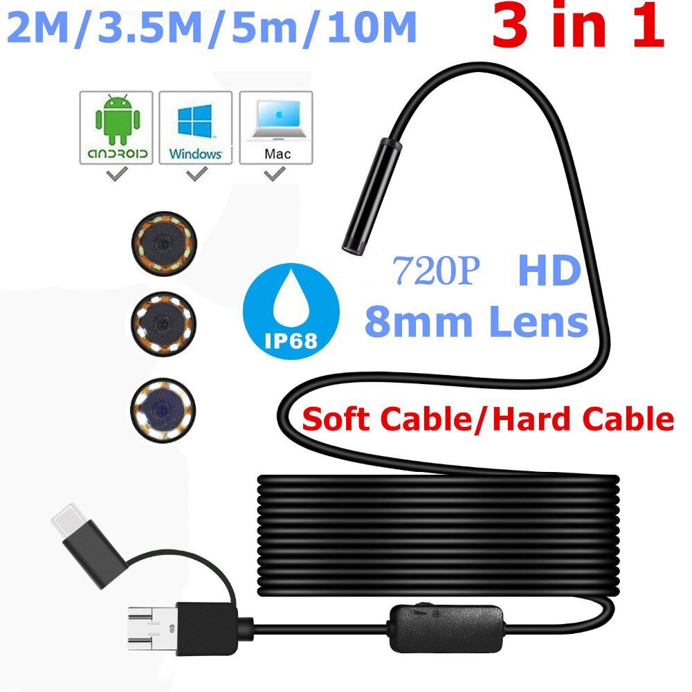 Эндоскоп wifi hd1200p