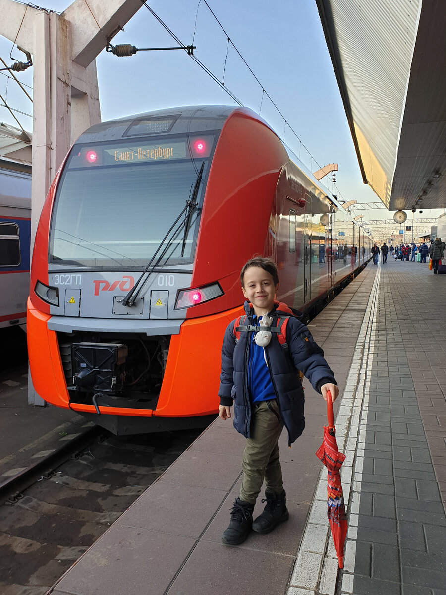 Фото у поезда "Ласточка"