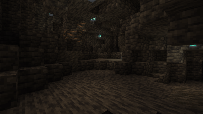 Пещеры в глубинном сланце