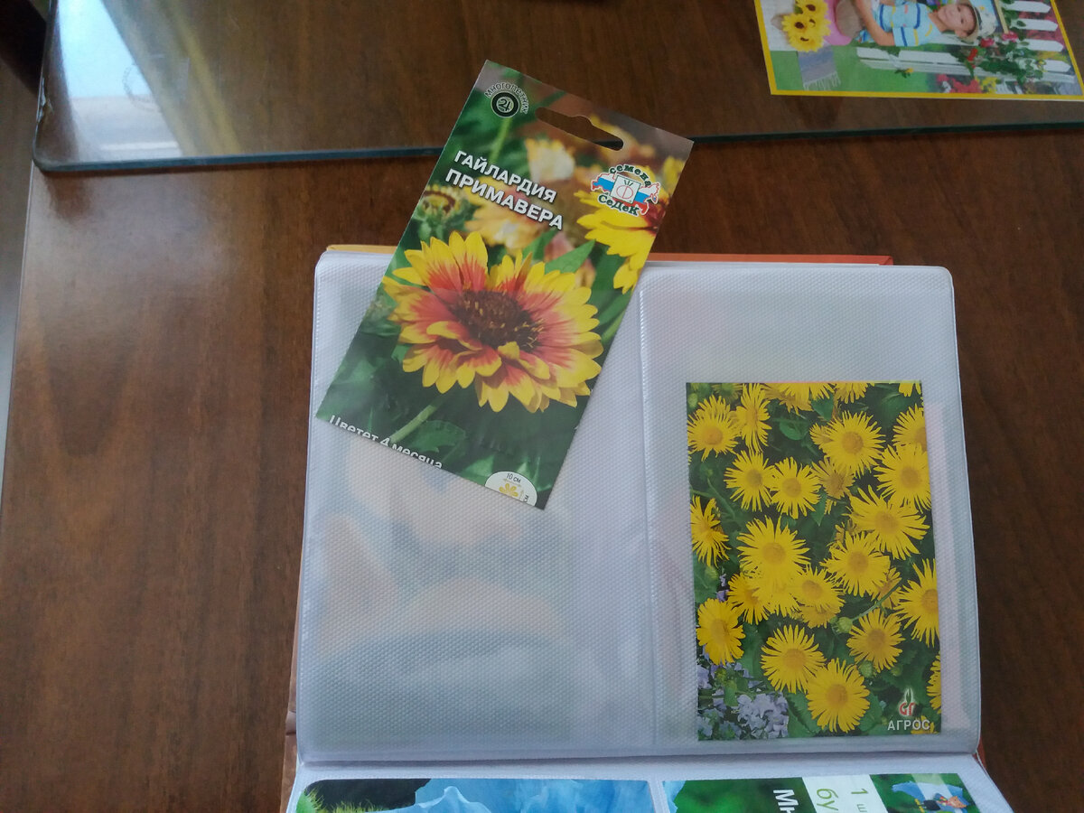  Карманчики в альбоме для фотографий идеально подходят для пакетиков из-под семян.