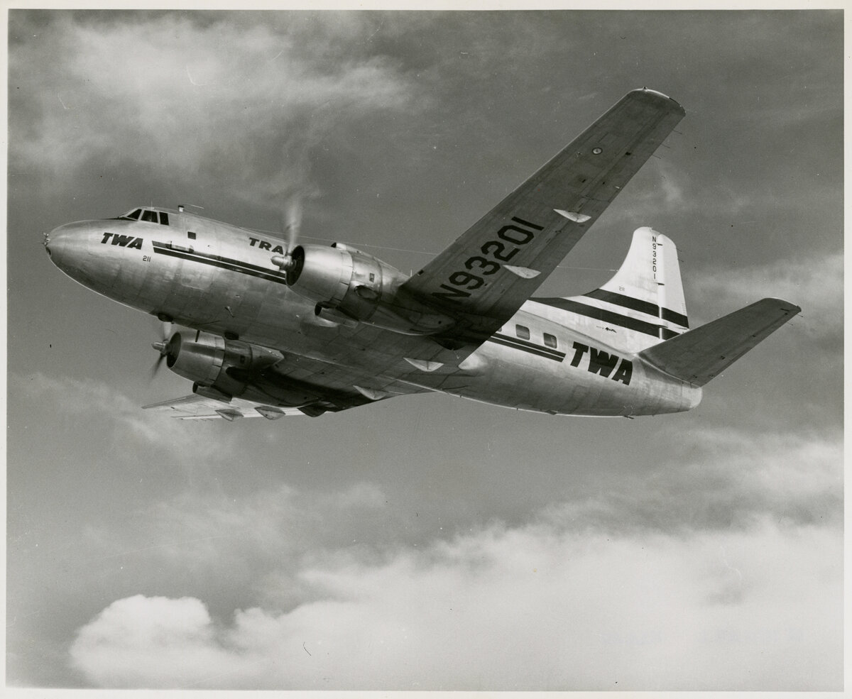 Martin 2-0-2 а/к Trans World Airlines (TWA). Фото: Publci domain