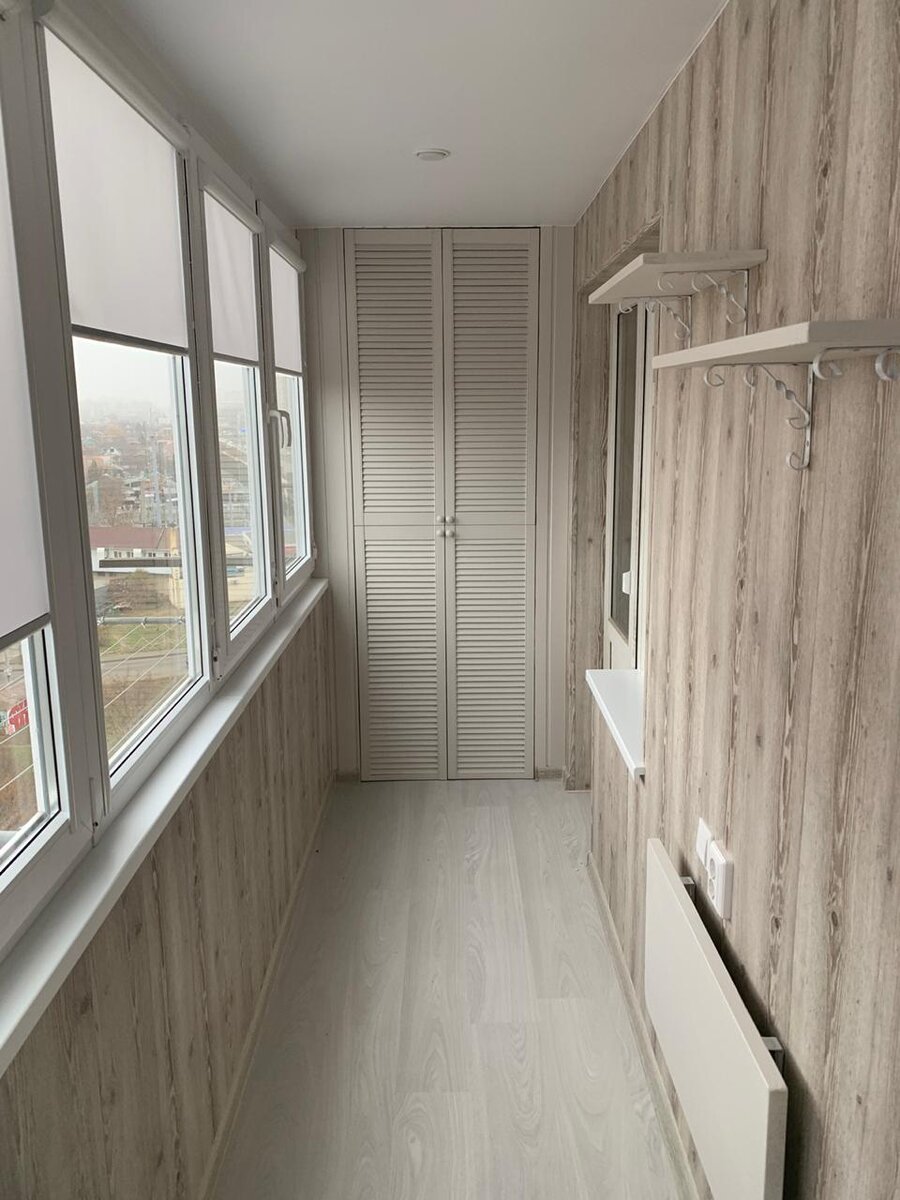 Наша работа по отделке балкона пластиковыми панелями