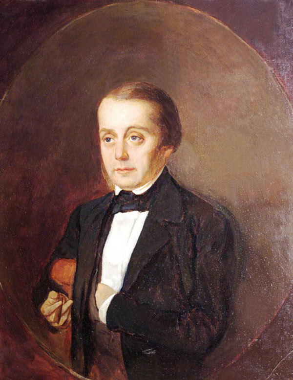 Портрет Ивана Гончарова. Горбунов К. А. 1840-е. Историко-мемориальный центр-музей И. А. Гончарова, Ульяновск. Источник: uokm.ru/goncharov.php