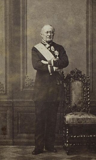 Александр Михайлович Горчаков, светлейший князь, канцлер, министр иностранных дел. Фотография К. И. Бергамаско, 1860-е годы.