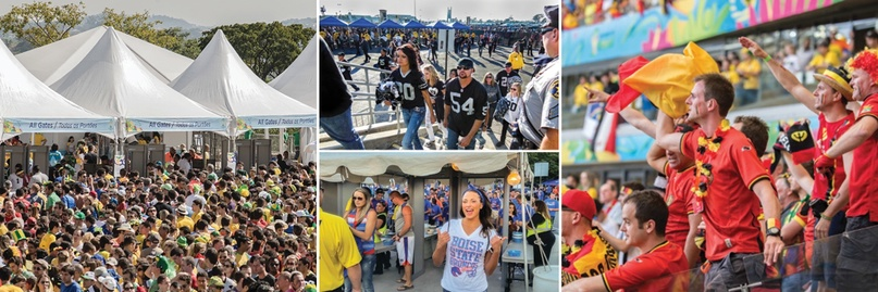 Организация досмотровых зон на стадионе