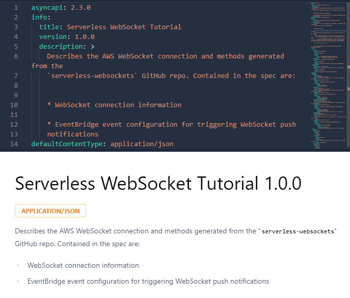 Версия спецификации, заголовок, версия API, описание и тип содержимого