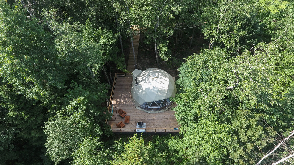 Глэмпинг «Северный Крым», Ленобласть,стальной купол Geo от FreeDome