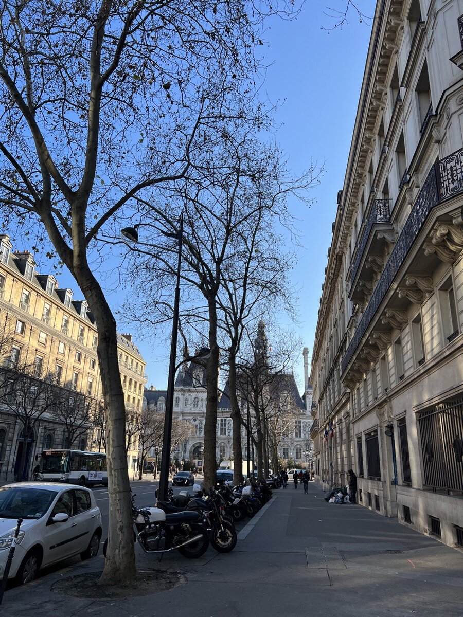 Впереди - известный Отель-Де-Вилль