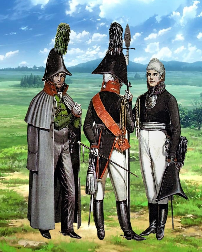 Русские штаб - и  обер-офицеры в 1805 году.