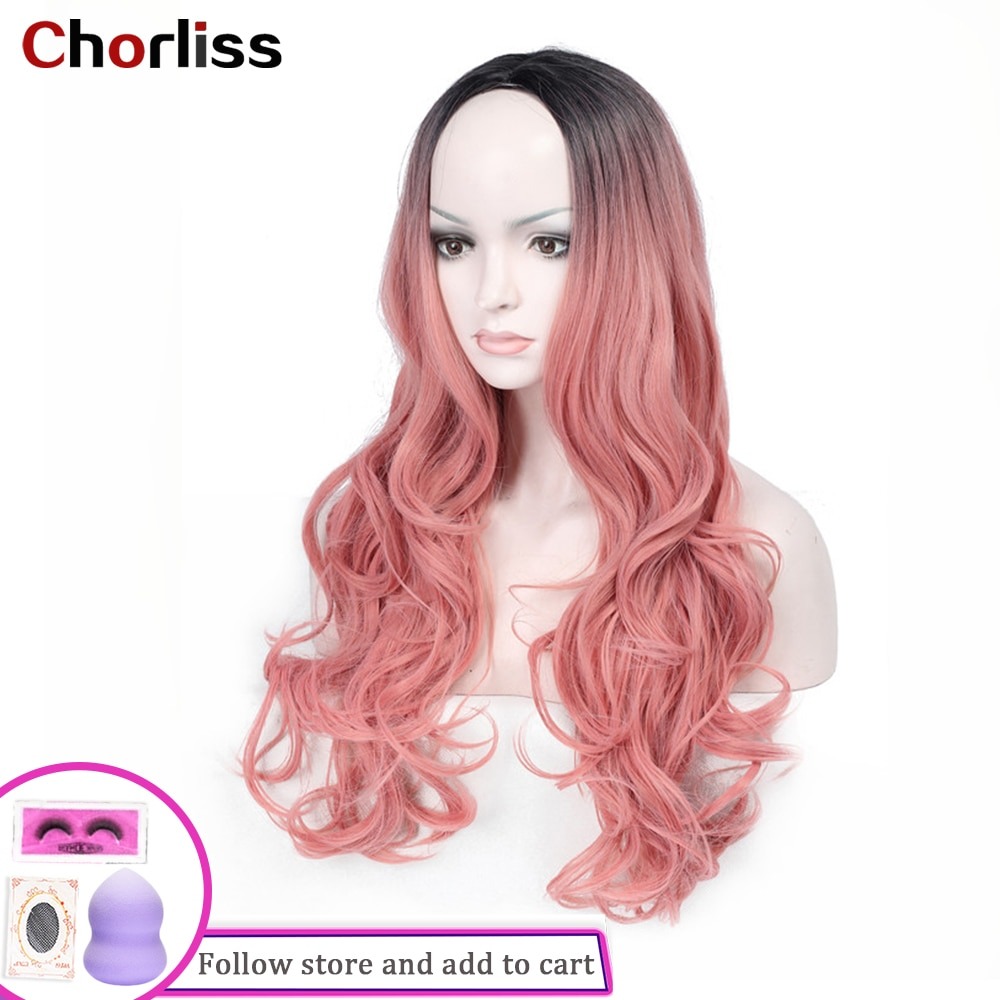 Парик розовый