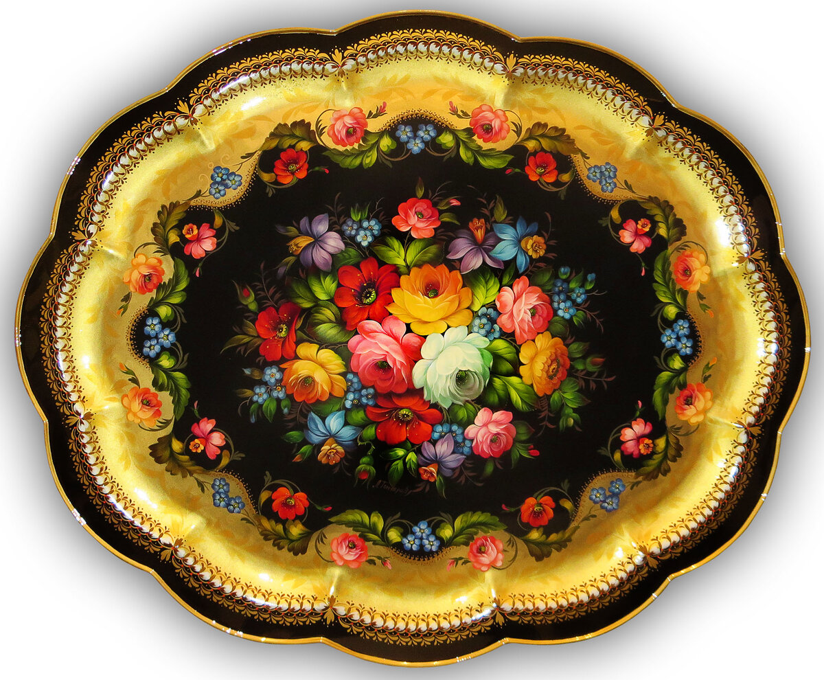 Жостовский поднос. Автор: Гончарова Л.Ю.
