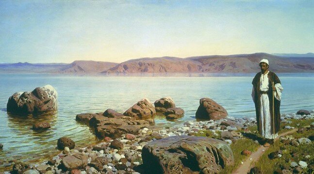 Поленов В. Д. На Тивериадском озере. 1888 г. Изображение взято в открытых источниках.