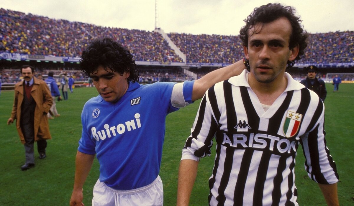 Мишель Платини и Диего Марадона - Легенды Чемпионата Италии 80-х.