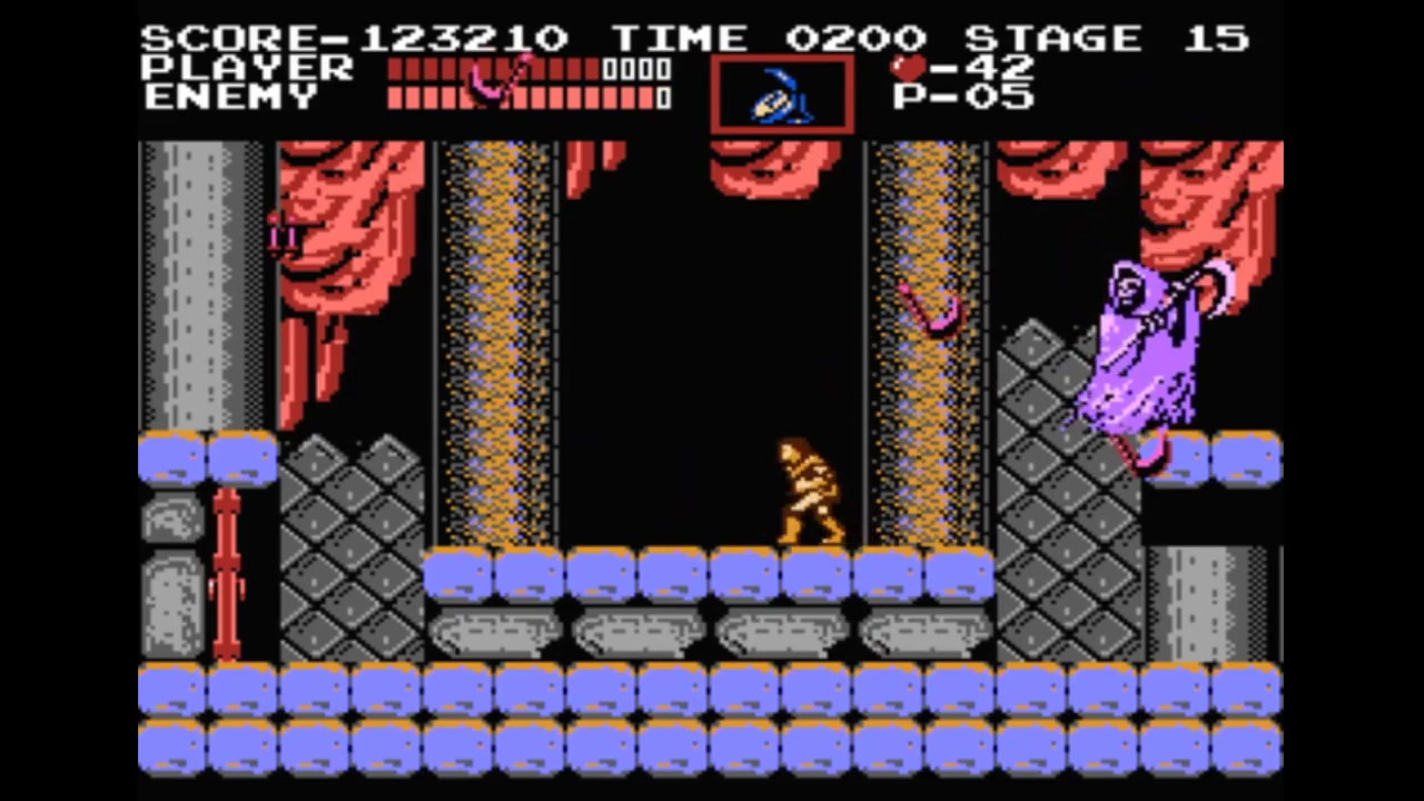 Dendy (Famicom,Nintendo,Nes) 8-bit Castlevania 1часть Battle with Bosses.avi