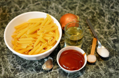 Томатные макароны с томатной пастой - Пошаговый рецепт с фото. Вторые блюда. Блюда из макарон