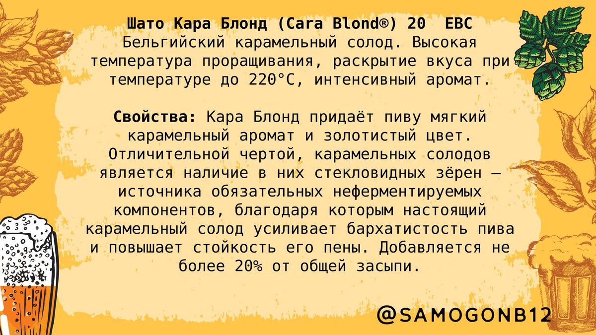 Шато Кара Блонд (Cara Blond®) 20  EBC