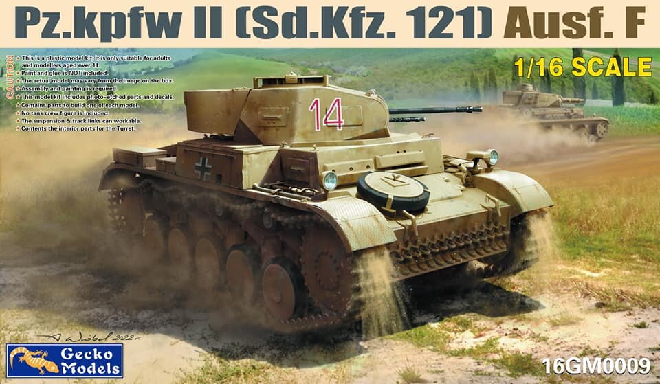 Panzer II Ausf F, 1/16, Gecko models.