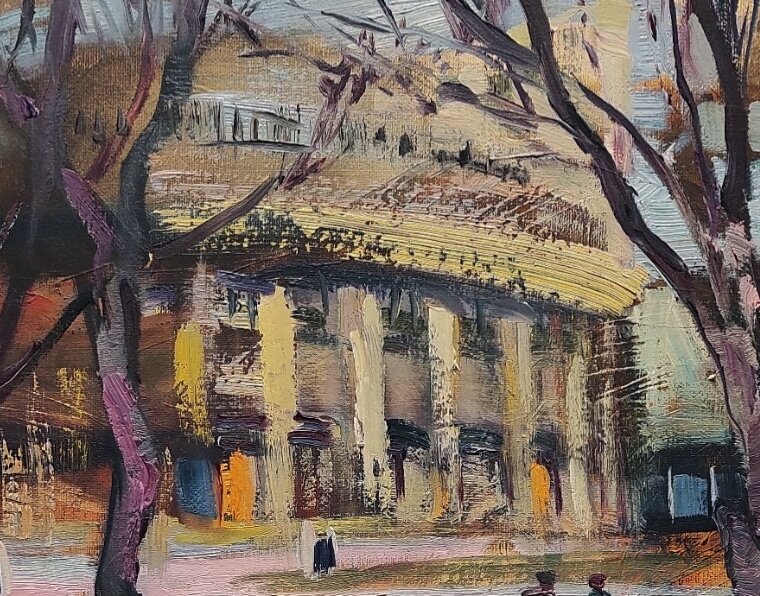 Фрагмент картины «Оперный. Новосибирск» Оксаны Новиковой. 