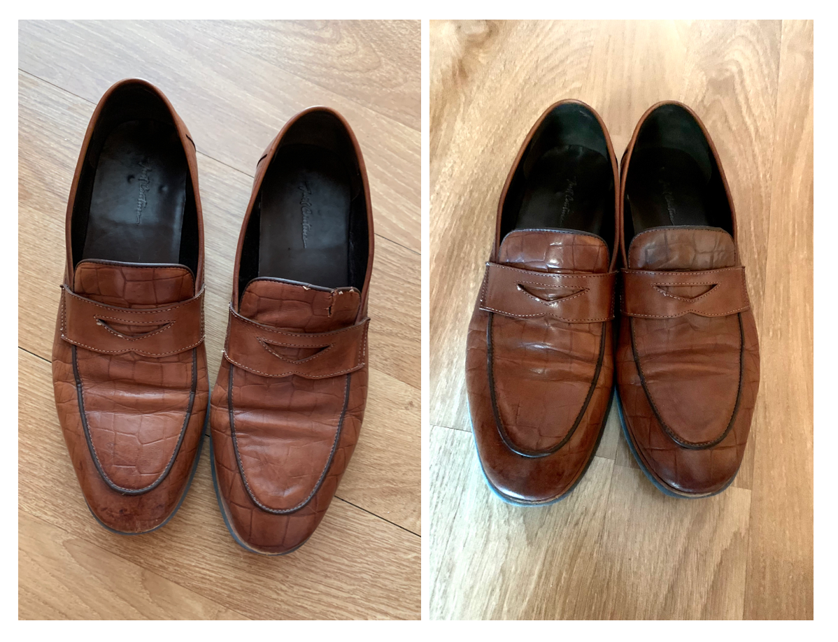 На фото – было-стало. Язычок был разгрызен насквозь. После починки никакого следа. 