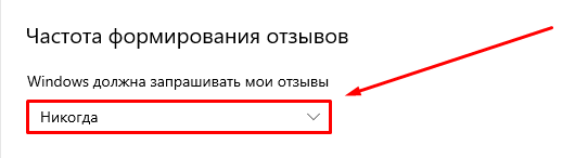 Частота формирования отзывов = Никогда