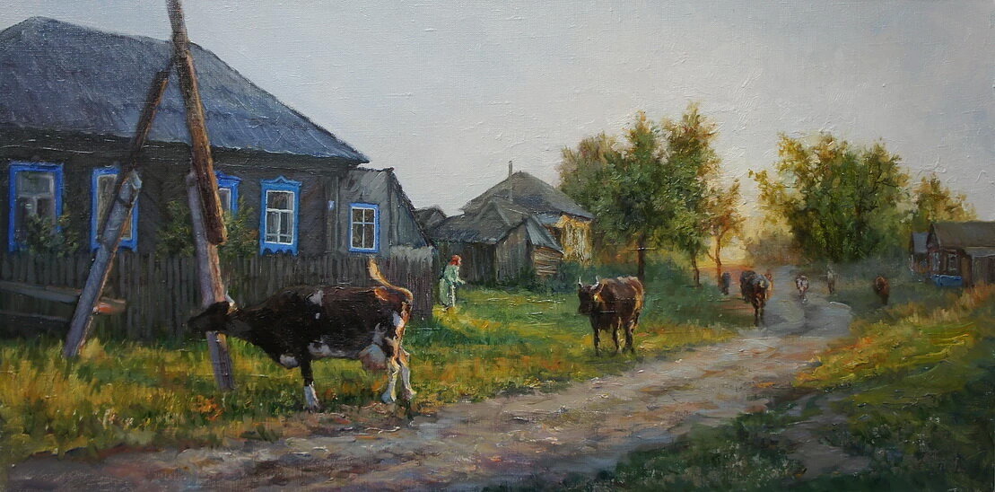 Начало рассказа "Надобно питаться человеку" // Художник Александр Прокопенко