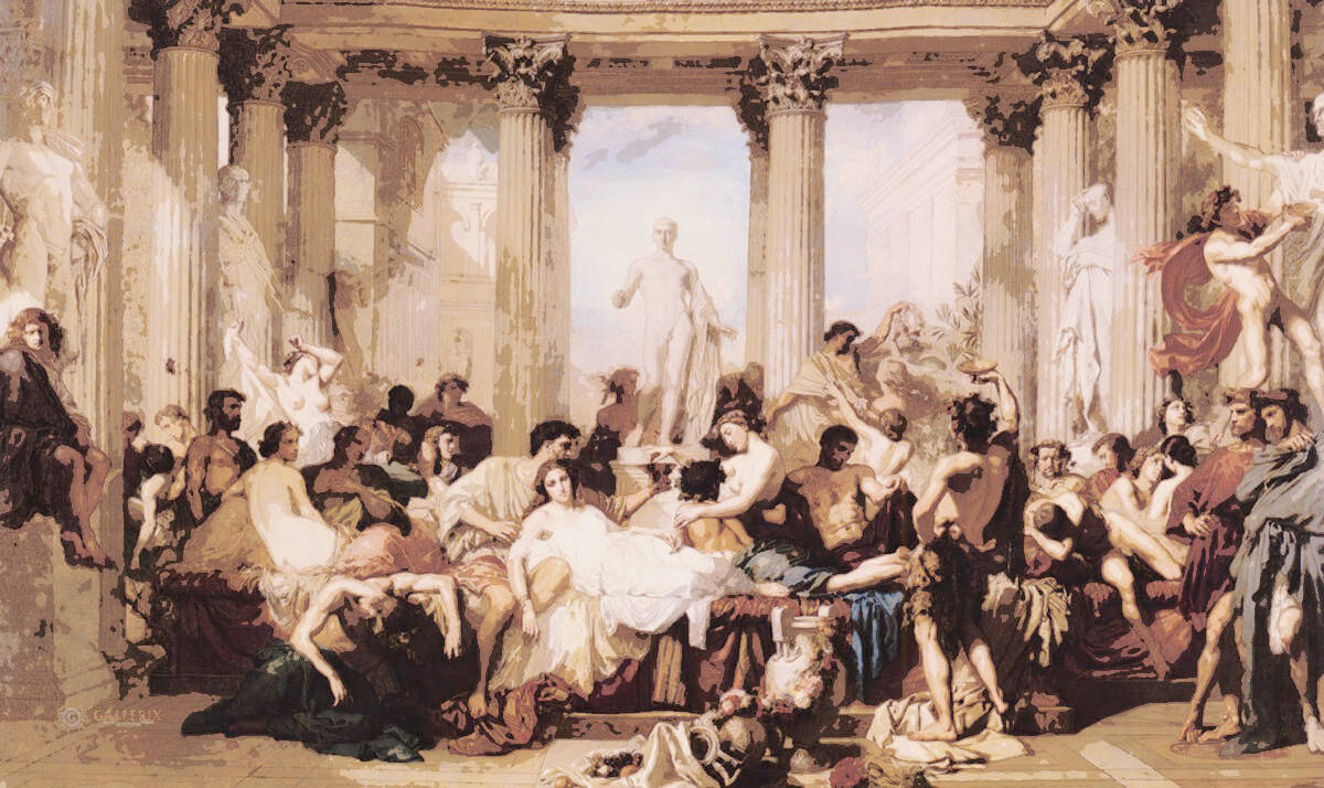 Мифическая жизнь аристократов, а это пропойцы и обжоры.