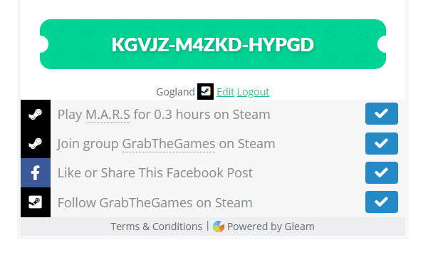 Должно быть так,обратите внимание на привязку аккаунта сверху так долно быть после подписки на группу.Ключ я забрал себе)