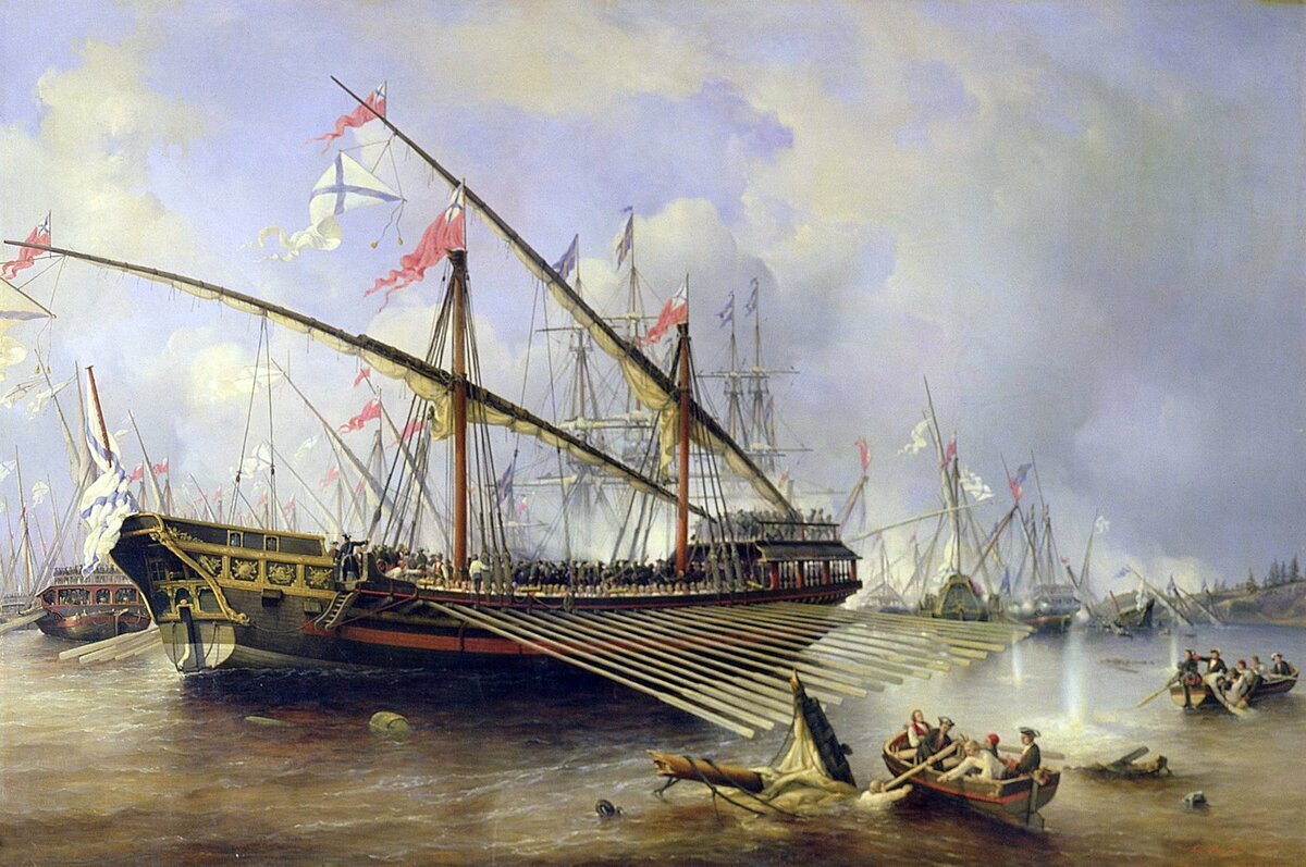 Модель скампавеи образца 1714-го.