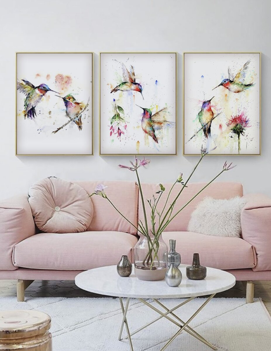 Набор интерьерных постеров "Колибри",  VEROL