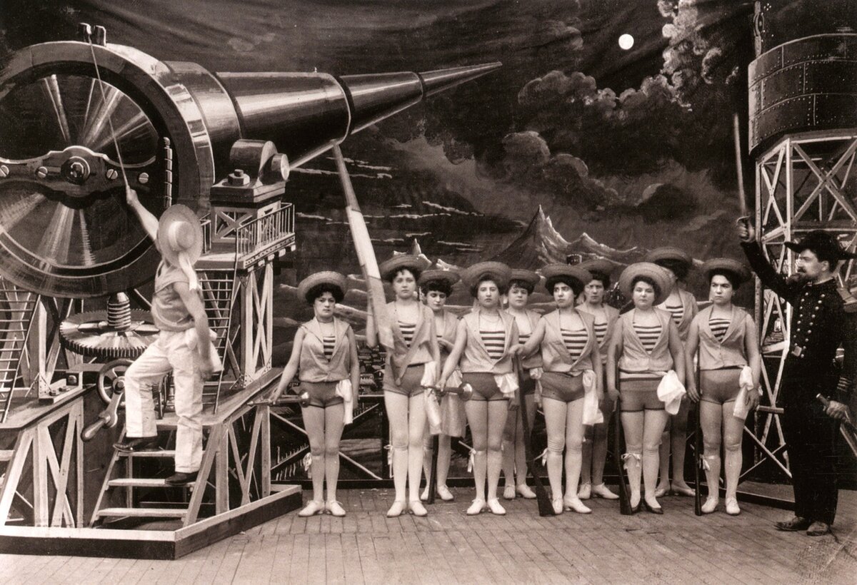 Кадр из фильма "Путешествие на Луну". Режиссёр – Жорж Мельес