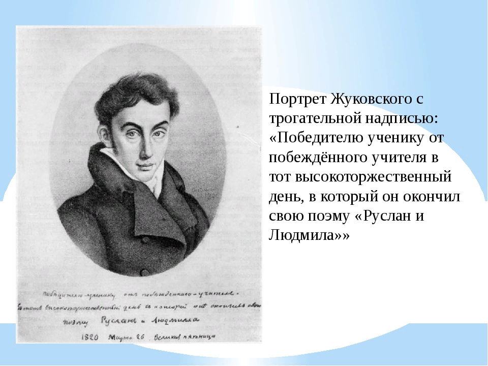 Побежденному ученику. Жуковский Пушкину победителю ученику от побежденного учителя. Портрет Жуковского победителю-ученику. Василий Жуковский победителю-ученику.