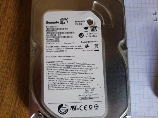 The same hard drive I wrote about earlier. Of course, I opened it up to see how it worked.