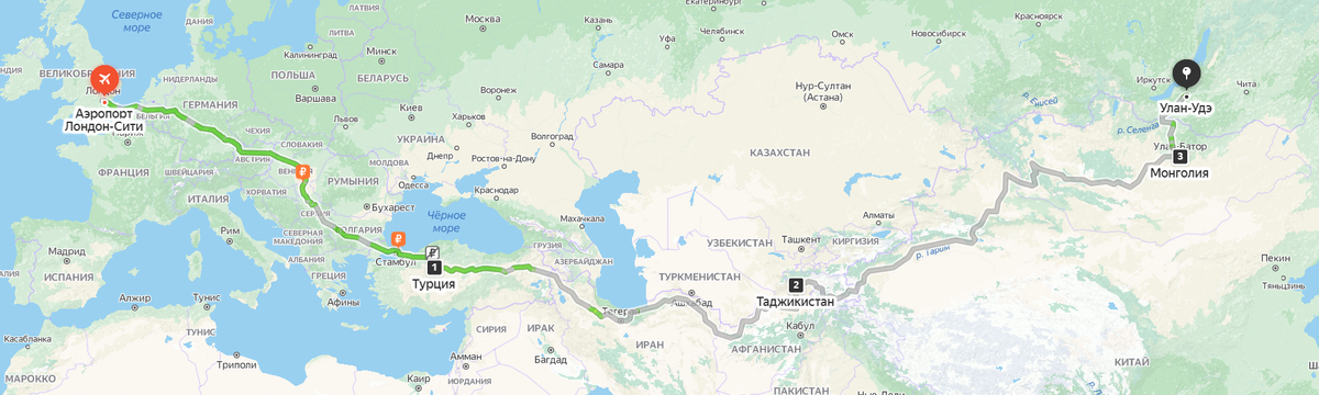 Один из возможных вариантов маршрута.