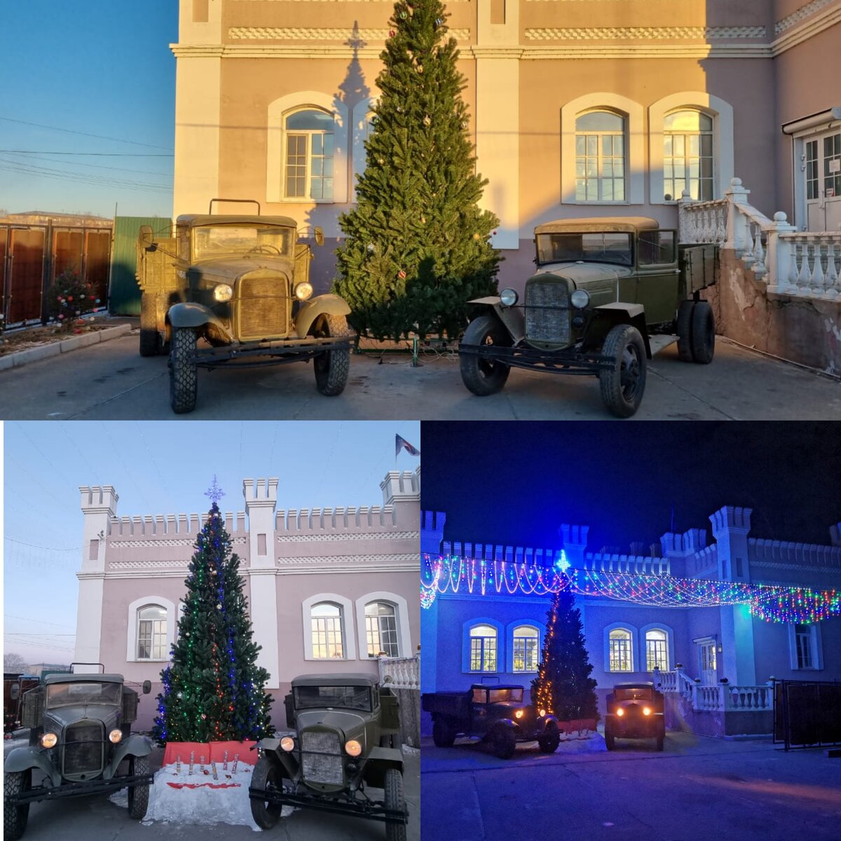 Вот такое Новогоднее поздравление из города Шилка, Забайкальского края. Офис компании "Автоимперия". Обе "Полуторки" живые и в отличном состоянии!