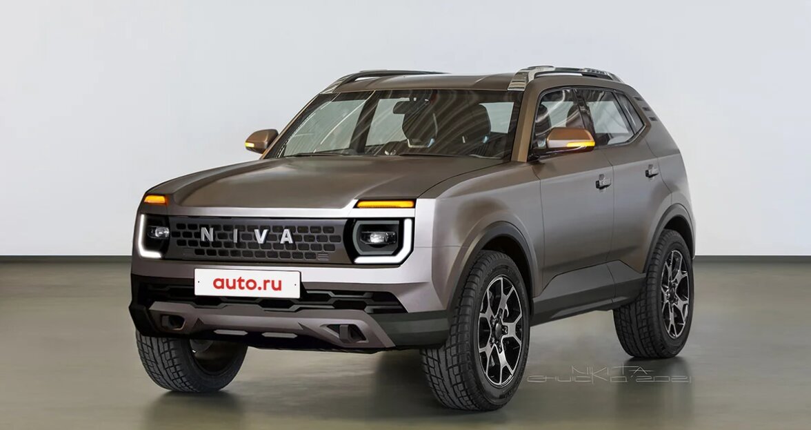 Вид новой модели спереди. Угадываются черты НИВЫ-2121 ??
