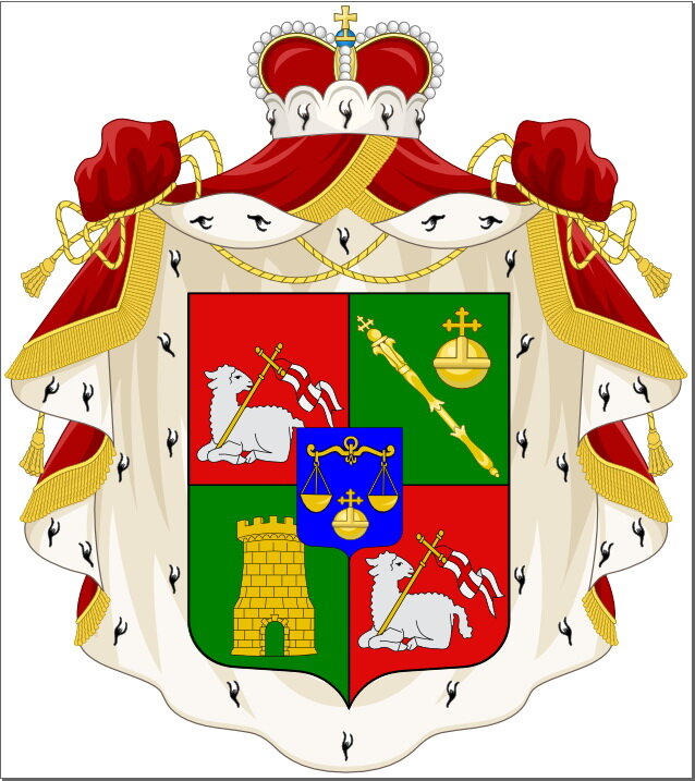 Family coat of arms of princes Achba (Anchabadze)